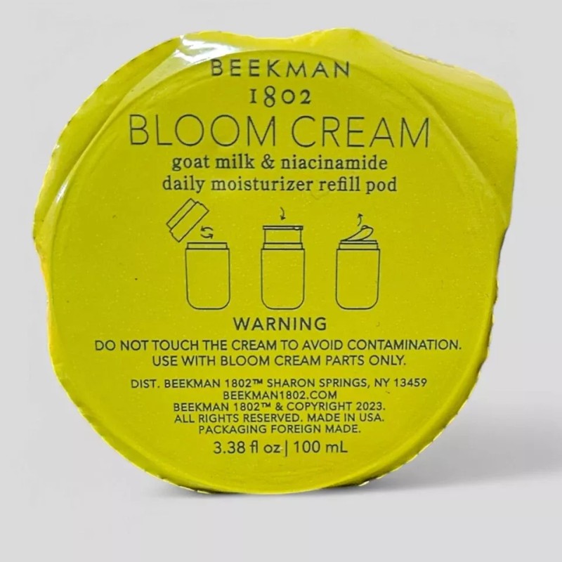 BEEKMAN 1802 Bloom Cream REFILL POD Daily Moisturizer With Goatmilk