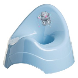 Baby Kids Toddler Plastic Potty Toilet Seat Chair Trainer Training Seat Feet for Boys and Girls Bears Blue