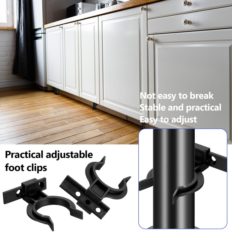 ANBEEISS 20 Pcs Kickboard Clips, Kitchen Kick Board Plinth Clips