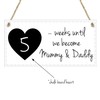 Mummy & Daddy to Be Baby Countdown Chalkboard Plaque -