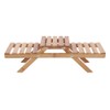 Wooden Standing Foldable 2-layered Potted Plant Flower Shelf Storage Rack