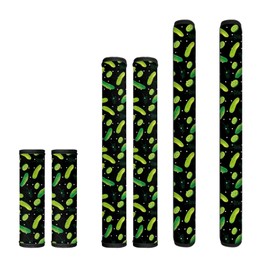 NETILGEN Pickle Fridge Handle Cover 6 Pieces Refrigerator Door Protector for Home Accessories,Kitchen Appliance Handles Sleeve Protector,Cucumber Oven Door Handle Covers Fits Standard Size,Black