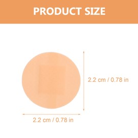 KOMBIUDA 200pcs Sticker Hemostasis Patch Round Mini Breathable Plasters Circle Patches Packaged in 2 Boxes for Family Use