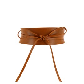 FASHIONGEN - Woman Italian leather Obi belt, CASSIANE - Camel, 3XL