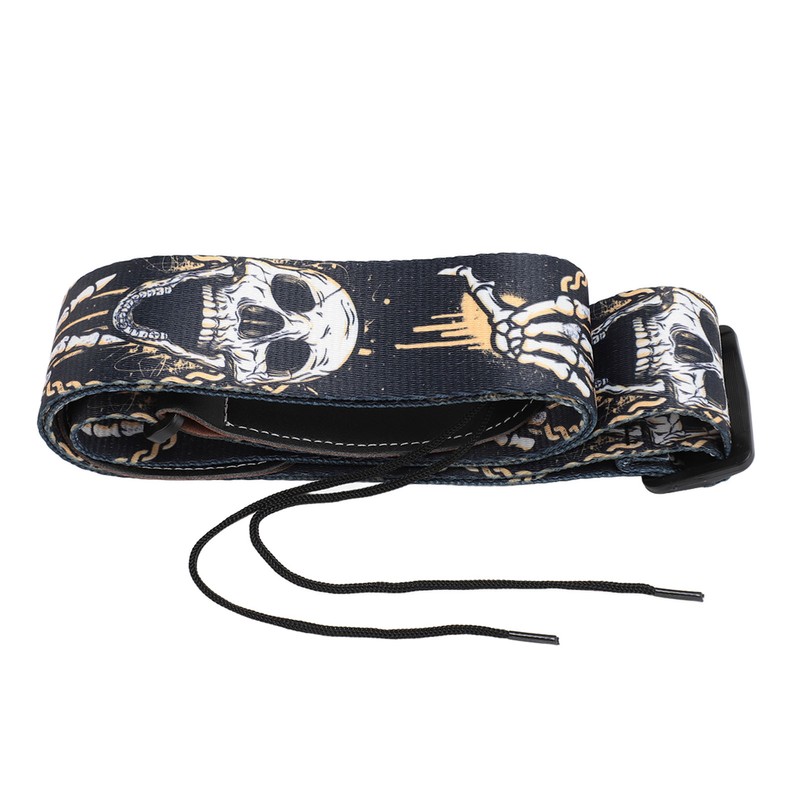 Guitar Strap Cool Skeleton Design Adjustable 2 Inches Wide Polyester
