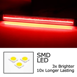 iJDMTOY Dark Red Lens 54-SMD Full LED Strip Illuminated Rear Center Tailgate ID Identification Lightbar, Compatible with Ford 2009-2016 F350 F450 F550 (Excluding F250)