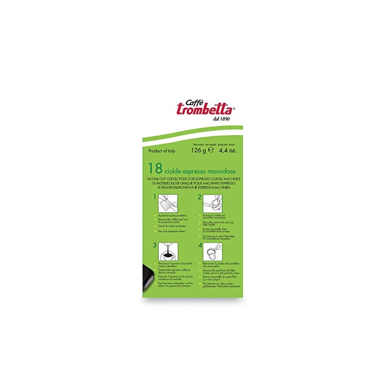 Caffè Trombetta ESE Coffee Pods, Italy Coffee, Rich Aroma and