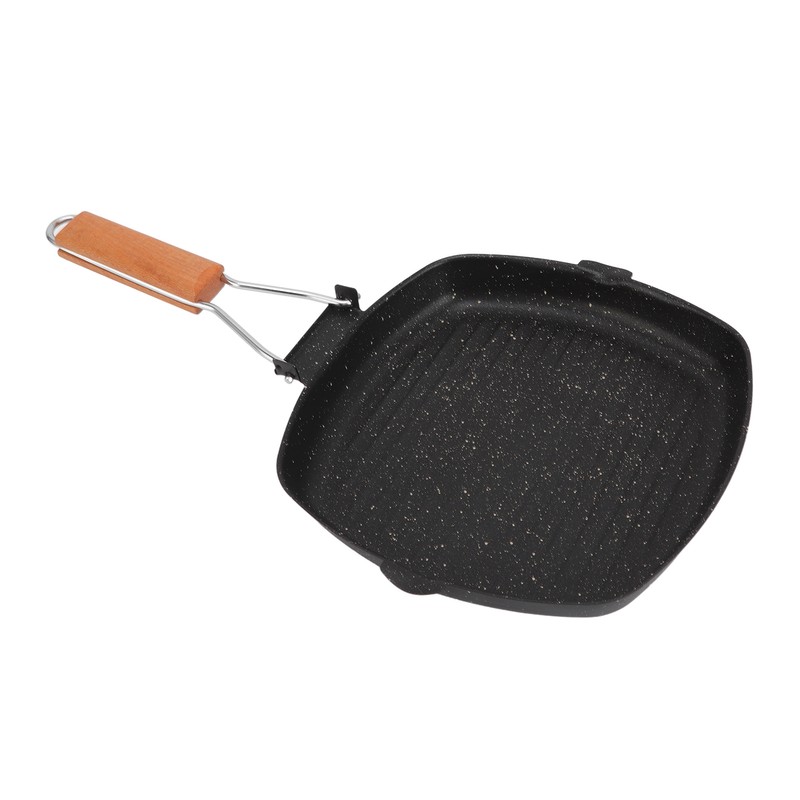 Frying Pan Outdoor Household Folding Beech Handle Energy Saving Non