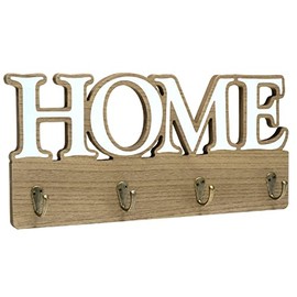 EXCELLO GLOBAL PRODUCTS Rustic Home Wall Mounted Coat Rack with 4 Hooks. Overall Size is 16" x 7". Use as Coat Rack, hat Organizer, Key Holder. Perfect for Entryway, Kitchen, Bathroom, Hallway