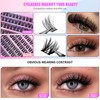 Eyelash Extension Kit, 150 PCS 30D+40D Mix Lash Clusters False