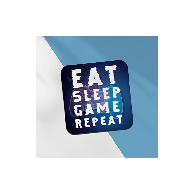 Square Single Coaster - Eat Sleep Game Repeat Gamer Gaming