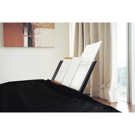 Clairevoire 2023 Keyboard & Digital Piano Cover | Anti-Water/Dust | Adjustable Book-stand opening | Fits All (57.8 inch [147 cm], Reversible Midnight Black/Red (Waterproof))
