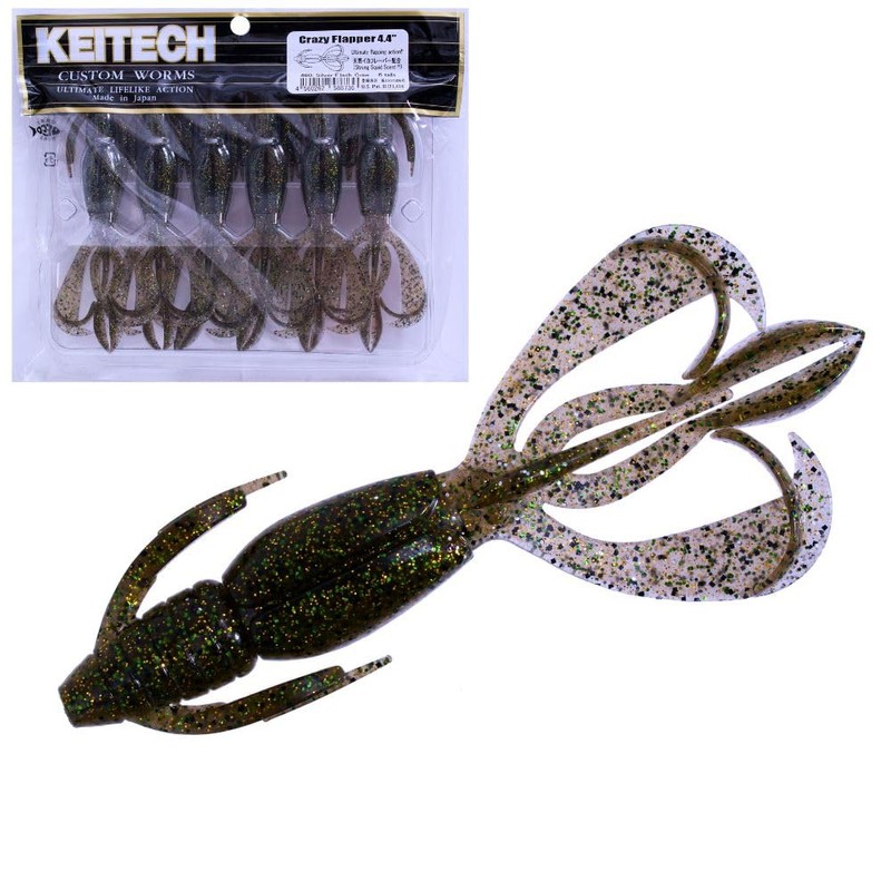 Keitech Crazy Flapper 4.4" Gold Flash Craw