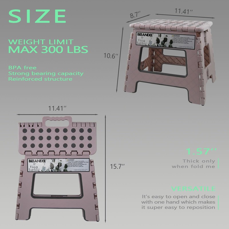 Foldable Step Stool Sturdy Safe Enough - Holds up to