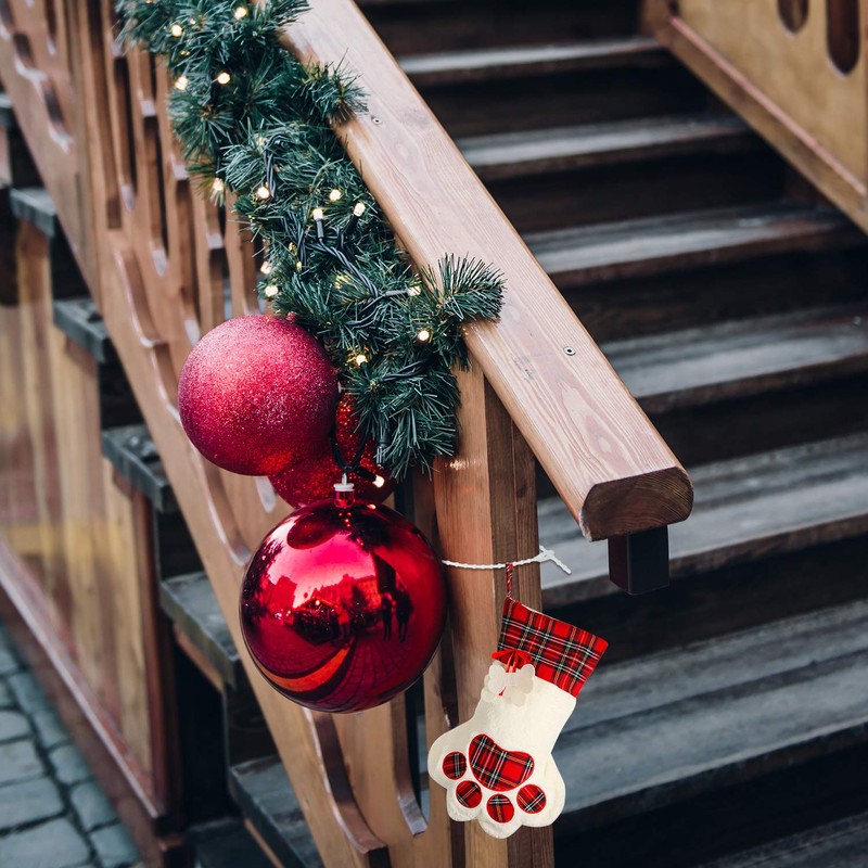 Boao Christmas Clear Banisters Ties 10 Inch Reusable Holiday Garland