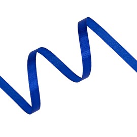 Kryvus Royal Blue Satin Ribbon, 6mm x 22M Single Face Royal Blue Ribbon, Solid Color Satin Ribbon Perfect for Gift Wrapping, Crafts, Bow Making, Sewing and Wedding Decorations