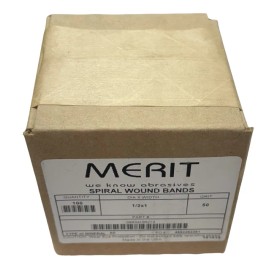 Merit 1/2" x 1" Metalite R228 Spiral Band 50 Grit Aluminum Oxide 50 Pack