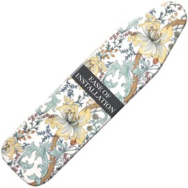 veiox Standard Size Ironing Board Cover and Pad, Full Size Scorch Resistant Padding, 100% Organic Cotton, Heat-Resistant & Washable – Elastic Trim for Easy Installation