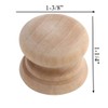 Silverline 6PCS Round Unfinished Wood Cabinet Knobs Pulls for Drawer
