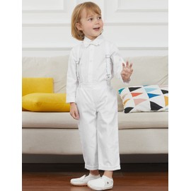 Baby Boys Christening Bodysuit Gentleman Outfit 3PCS Suit White 12-18 Months