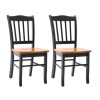 Boraam Shaker Dining Chairs Set of 2 - Black&Oak