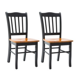 Boraam Shaker Dining Chairs Set of 2 - Black&Oak