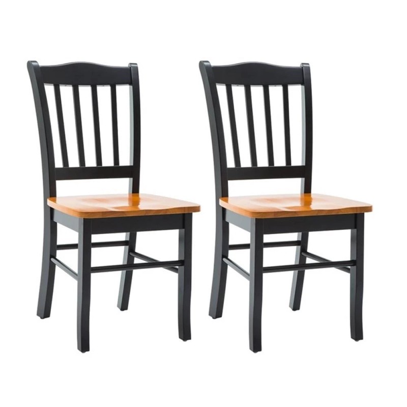 Boraam Shaker Dining Chairs Set of 2 - Black&Oak