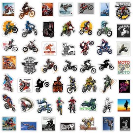 50 Pcs Vintage Motorcycle Brand Girl Adult Vinyl Waterproof Stickers for Water bottle Laptop Phone Helmet Skateboard Card Bike Luggae Suitcase (motorcycle)