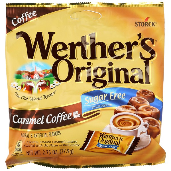 Storck USA Werthers Sugar Free Caramel Coffee Hard Candies, 2.75 oz