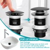 MINISOISO Sink Drain Fitting Without Overflow, Universal Pop Up Drain