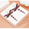 Gleamart Dragonfly Earrings Boho Style Color Rhinestone Dangle Earrings for