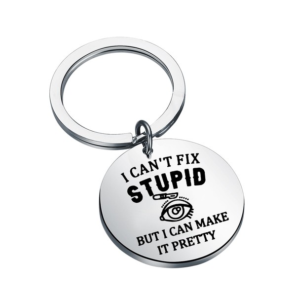 FAADBUK Funny Plastic Surgeon Keychain - Make It Pretty Stainless