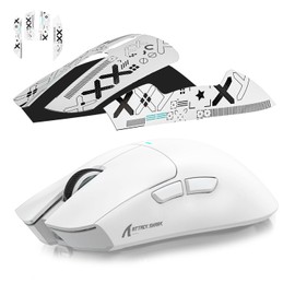 ATTACK SHARK Mouse Anti-Slip Grip Tape for Superlight Wireless Gaming Mice,Universal Fit, Sweat-Resistant, Elastic Side Grips, Effortless Application, Ultra-Thin Design (0.5mm/0.02in)- White