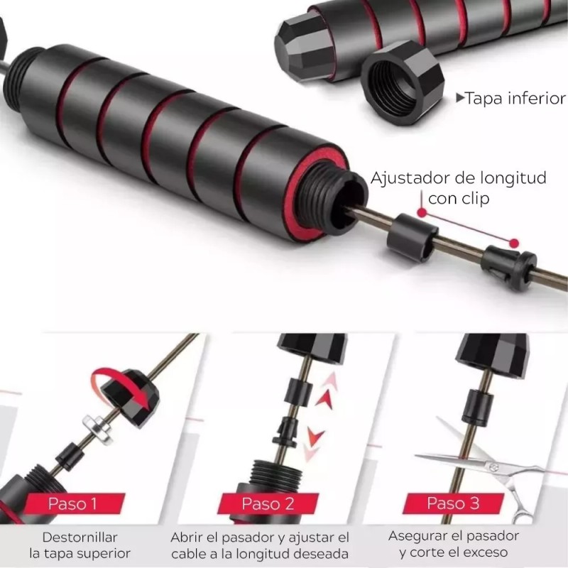 Maíz 5 Pzs Cuerda Saltar Ajustable Antideslizante Ejercicio Gym