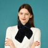 WUFGWBD 1 Black Hollow Hat And 1 Plush Scarf, Plush
