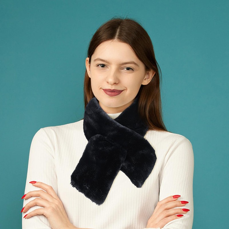 WUFGWBD 1 Black Hollow Hat And 1 Plush Scarf, Plush