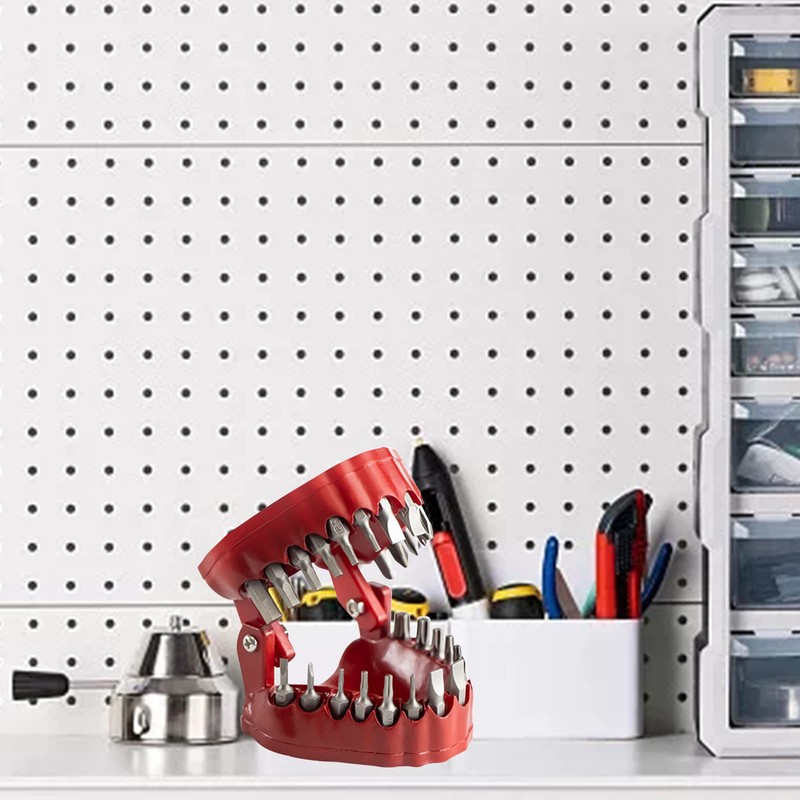 Denture Drill Bit Holder, Bit Organizer Denture Model Holds Up