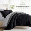 LINENS & HUTCH Bedding Bundle, Reversible Microfiber Comforter Set and