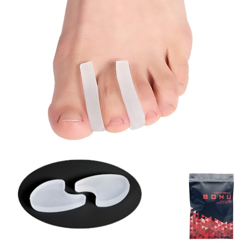 BONU Toe Cushion, 4 Pieces, Just Pinch Your Fingers, Unfold,