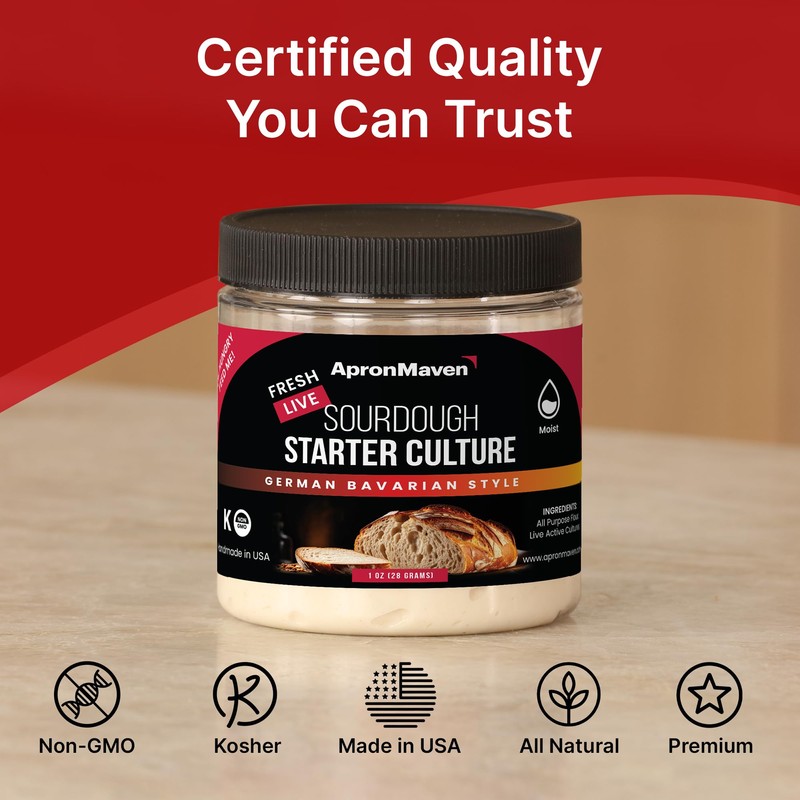Premium Live Sourdough Starter Culture - German Bavarian Flavorful Style