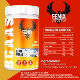 Aminoácidos Bcaas 1kg Fenix Protein 100 Servicios Sabores                                                                                             