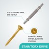 Wood Screws Yellow #6 × 1 inch Torx Star Drive