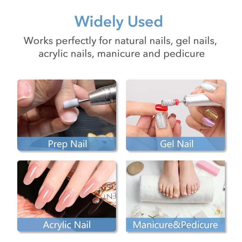 GazePlus 100 Pcs Sanding Bands for Nail Drill 80 Grit