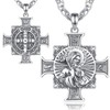 Vito 925 Sterling Silver San Benito Cross Necklace for Women