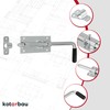 KOTARBAU® Garage Door Bolt Bolt Galvanised Silver with Rubber Handle