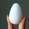 Satin Crystals Scolecite Egg Celestial White Silk Angel 2.25-2.5 inch