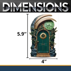Fairy Door Wall Sticker 3D Fantasy Magic Decal with Clock for Kids Room, Nursery, or Playroom, Removable Vinyl Art, Easy Peel & Stick Enchanted Door Decor for Home Wall Decorations