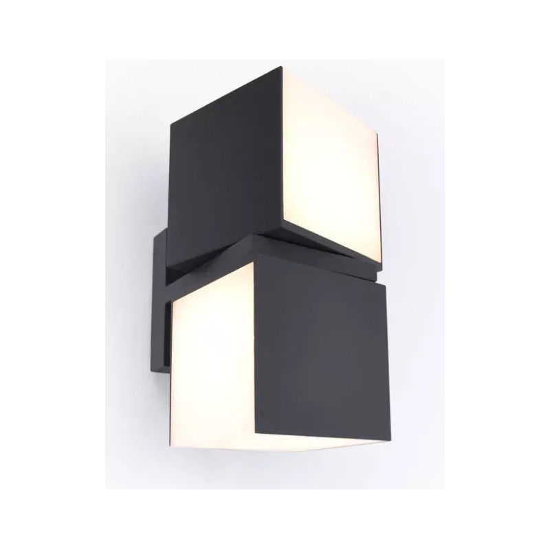 LUTEC-CUBA LED Outdoor Up & Down 350° Rotational Wall Sconce,