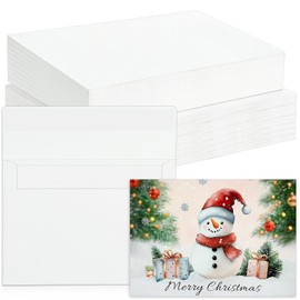 120 Sets Watercolor Paper with Envelopes, 140 lb/300 GSM NOT FOLDABLE Watercolor Paper Cards Blank Watercolor Postcards for Christmas Greeting Cards, Wedding Invitations, Thank You Cards