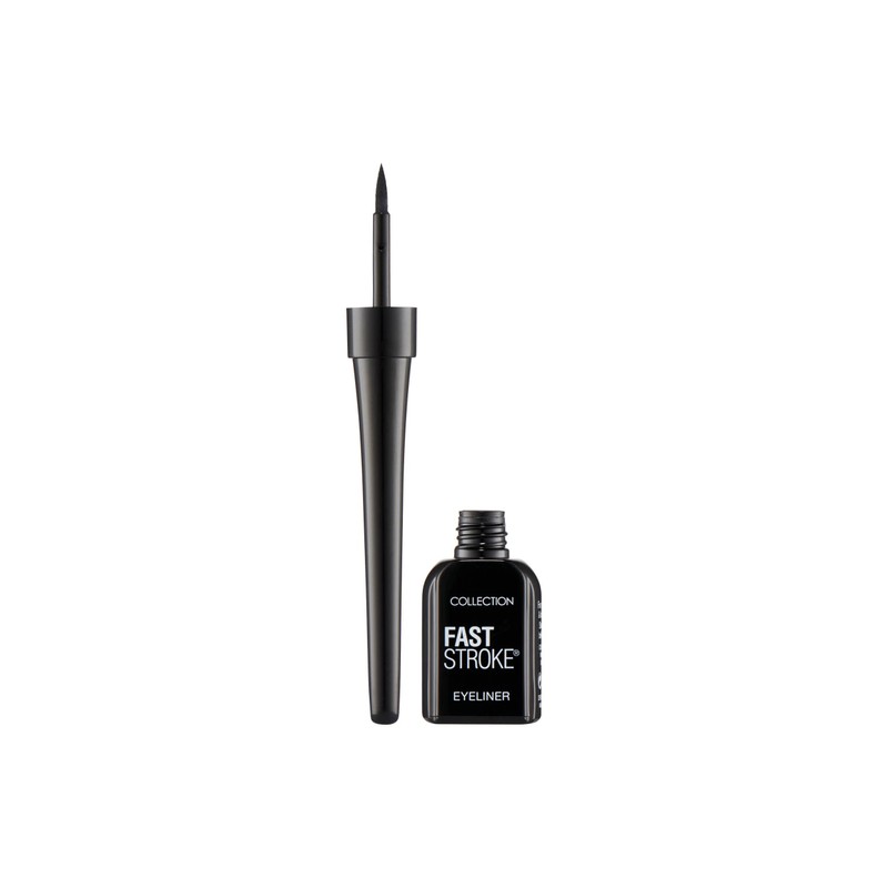 Collection Cosmetics Fast Stroke Eyeliner, Quick Drying Formula, 4ml, Black